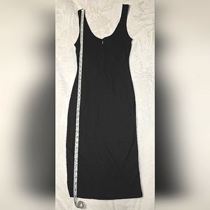 Black Ribbed Midi Dress Size S